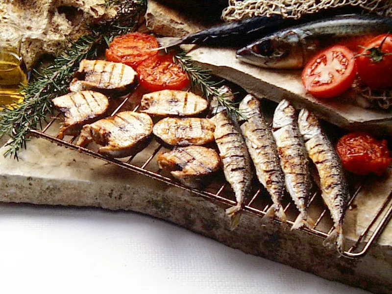 Pyallam Isda Palamida na gradele - Vegeta
